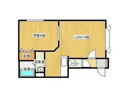 NANO(1LDK/1階)の間取り写真