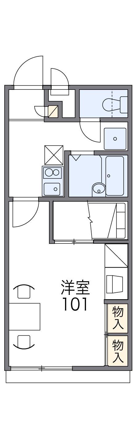 レオパレスリスペクト(1K/2階)の間取り写真