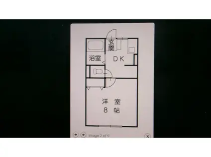 シティーハイム青葉荘D(1DK/2階)の間取り写真