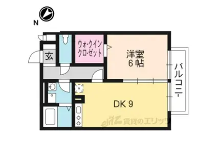 瀬田メディエートプラザD(1LDK/1階)の間取り写真