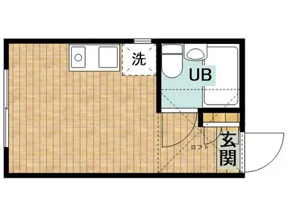 コスモハイツ(ワンルーム/2階)の間取り写真