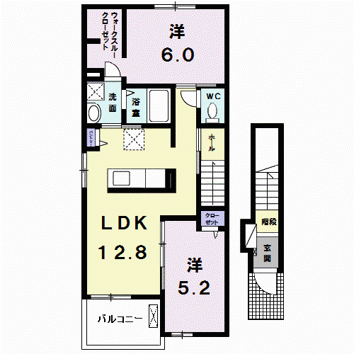 サンリット(2LDK/2階)の間取り写真