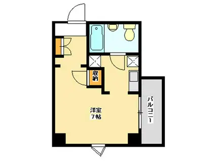 グラードビュウ百合丘(ワンルーム/4階)の間取り写真