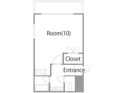 GRC OPUS SHIROSAKI(ワンルーム/5階)の間取り写真