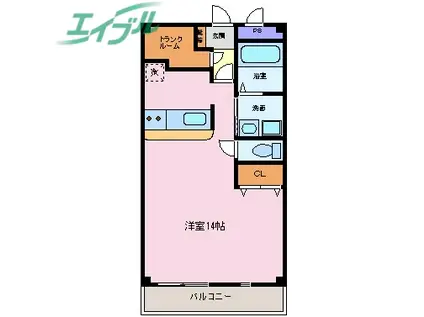 IZM HINAGA B棟(ワンルーム/1階)の間取り写真