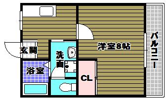 ラフォーレ金剛(1K/4階)の間取り写真