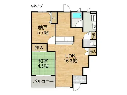 エンフィールドシャリテ(1SLDK/1階)の間取り写真