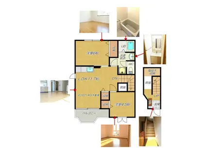 ニュークレストール・ソフィア(2LDK/2階)の間取り写真