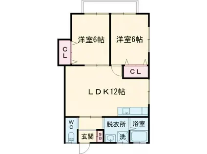 マイストーリー(2LDK/1階)の間取り写真