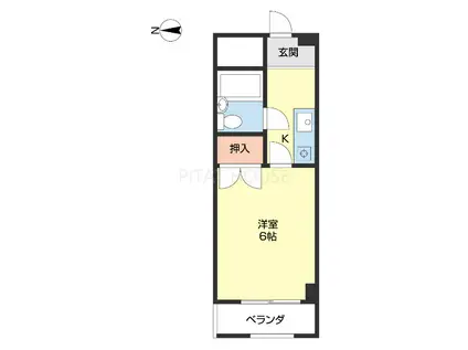 ナビハウス(1K/2階)の間取り写真