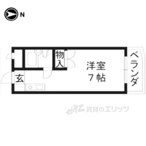 アークハイツ嵯峨嵐山(1K/3階)の間取り写真