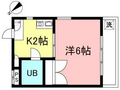 レオパード立川(1K/1階)の間取り写真