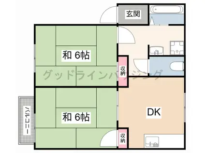 ハイツどりーむ(2DK/2階)の間取り写真