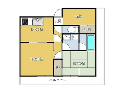 INOVE厚木(3DK/6階)の間取り写真