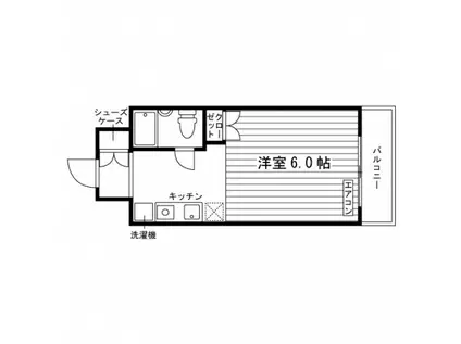 プラザフォンティーヌ(ワンルーム/5階)の間取り写真