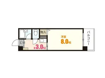 ウエルス21(1K/5階)の間取り写真