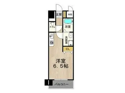 GREEN HILLS(ワンルーム/5階)の間取り写真