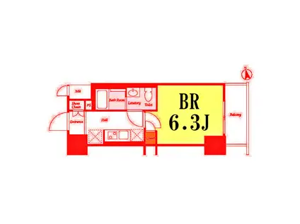 ビエント横濱鶴見(1K/7階)の間取り写真