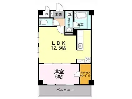 LIFEライフ(1LDK/4階)の間取り写真