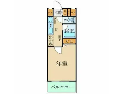 フェニックス椎名町駅前(1K/3階)の間取り写真