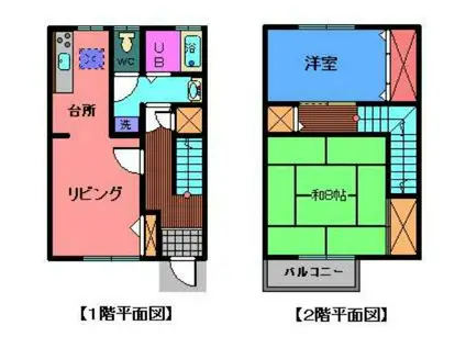メゾンスギヤマ(2LDK/1階)の間取り写真