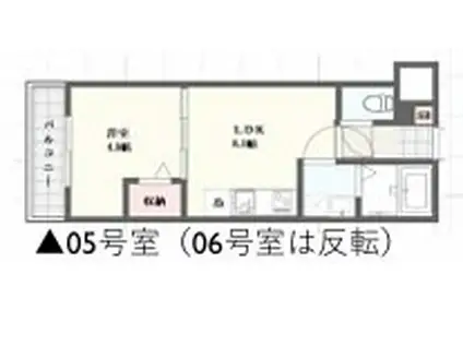 アーバンコート加古川(1LDK/3階)の間取り写真