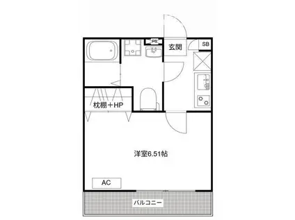 MQUARTO柏III(1K/2階)の間取り写真