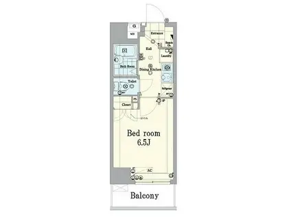 エクシム板橋区役所前(1K/8階)の間取り写真