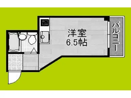 ラフィネシエル(ワンルーム/4階)の間取り写真