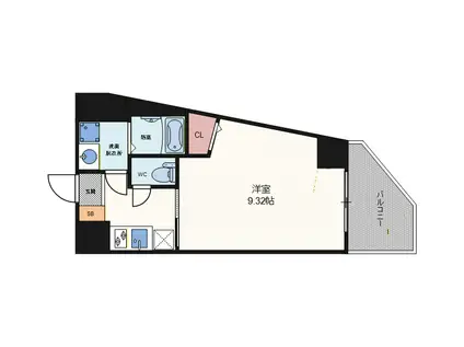 JJ RESIDENCE NISHIKUJO(1K/6階)の間取り写真