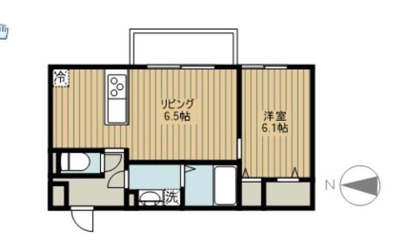 NAVIS(1LDK/2階)の間取り写真