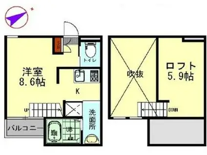 BUFFETT(ワンルーム/1階)の間取り写真