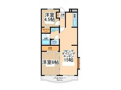 シャトレーSHIMIZU(2LDK/3階)の間取り写真