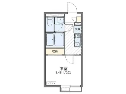 サンライトハウス(1K/1階)の間取り写真