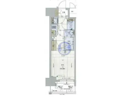 ファーストフィオーレ難波南パークサイド(1K/2階)の間取り写真