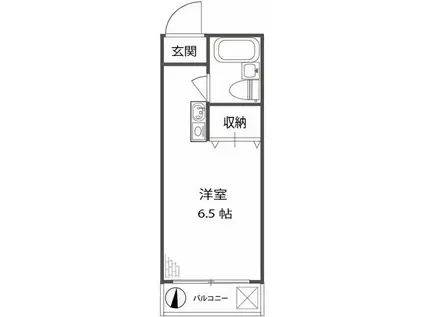 本郷フタキサンハイツ(ワンルーム/3階)の間取り写真