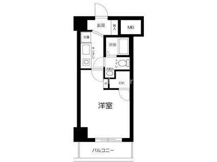 パークノヴァ横浜弐番館(1K/5階)の間取り写真