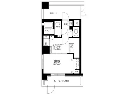 ライオンズステーションプラザ大山(1DK/4階)の間取り写真