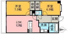 タロックス新居浜(2LDK/7階)の間取り写真