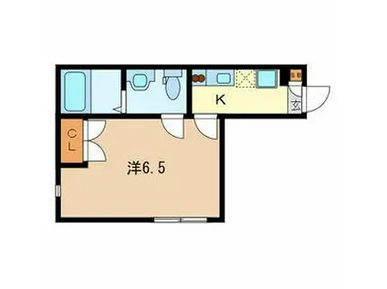 ラフィネ谷塚(1K/1階)の間取り写真