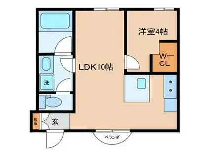 オプサス西新井(1LDK/3階)の間取り写真