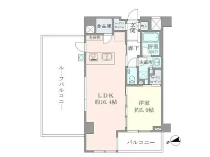 N EVERTOW CHOJAMARU(1LDK/3階)の間取り写真