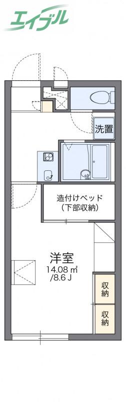 レオパレスエトワール(1K/2階)の間取り写真