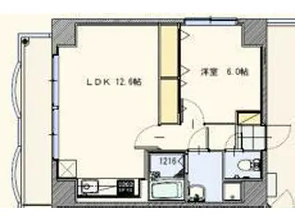 I.BIS SAKURA(1LDK/6階)の間取り写真