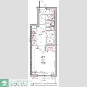 クレヴィスタ氷川台(1K/1階)の間取り写真