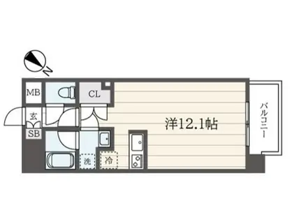 L-FLAT 横浜大通公園(ワンルーム/2階)の間取り写真