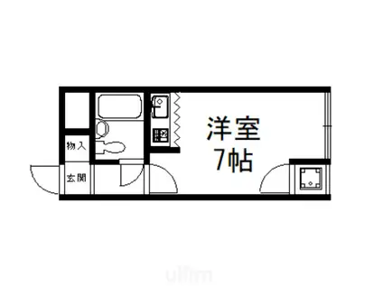 トライヤード(ワンルーム/2階)の間取り写真