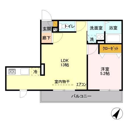 カーサ・リキ(1LDK/3階)の間取り写真