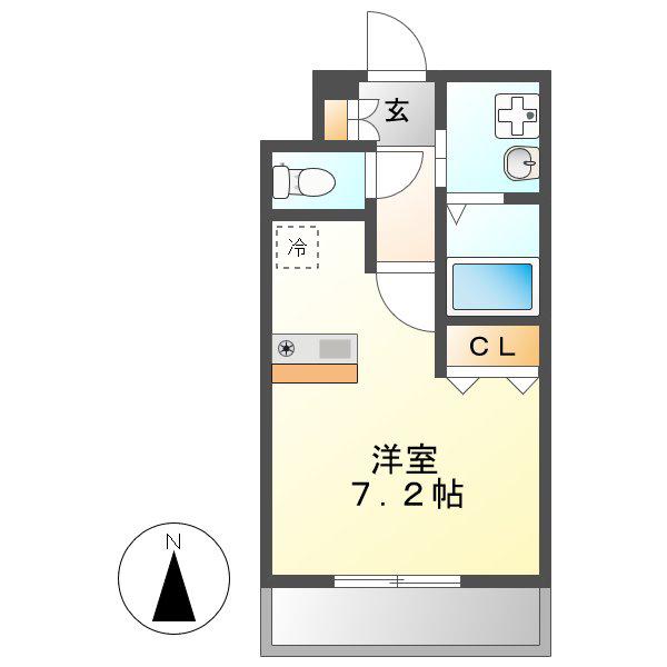 プレサンス名古屋駅前(ワンルーム/9階)の間取り写真