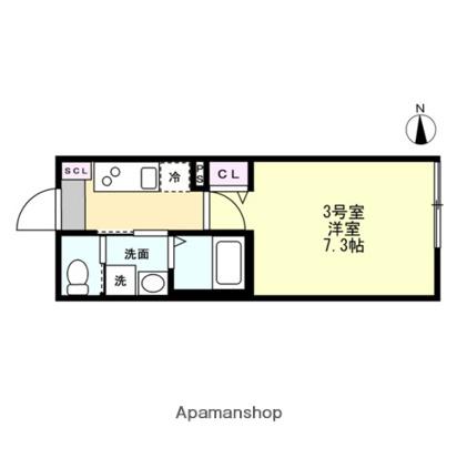 FELICE元住吉(1K/1階)の間取り写真